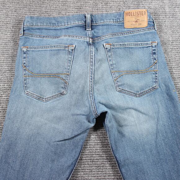 Hollister Jeans Men’s 32x36  Slim Straight Light Wash Stretch Denim - Picture 6 of 11